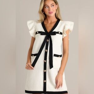 Elegant Black and White Dress